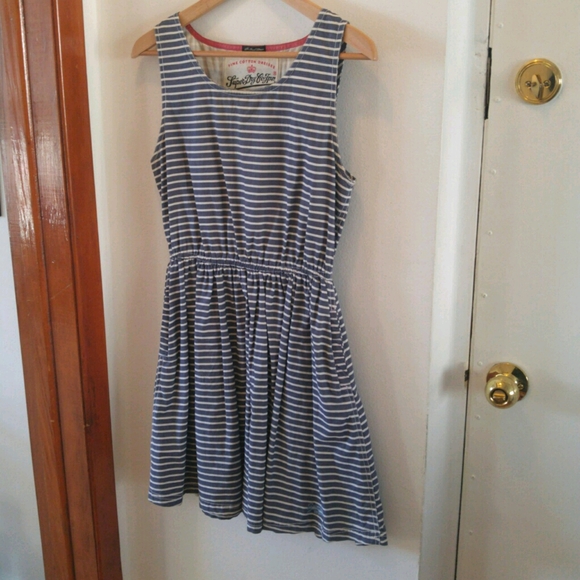 SOLD; Superdry Nautical Stripe Cotton Dress - Picture 2 of 15